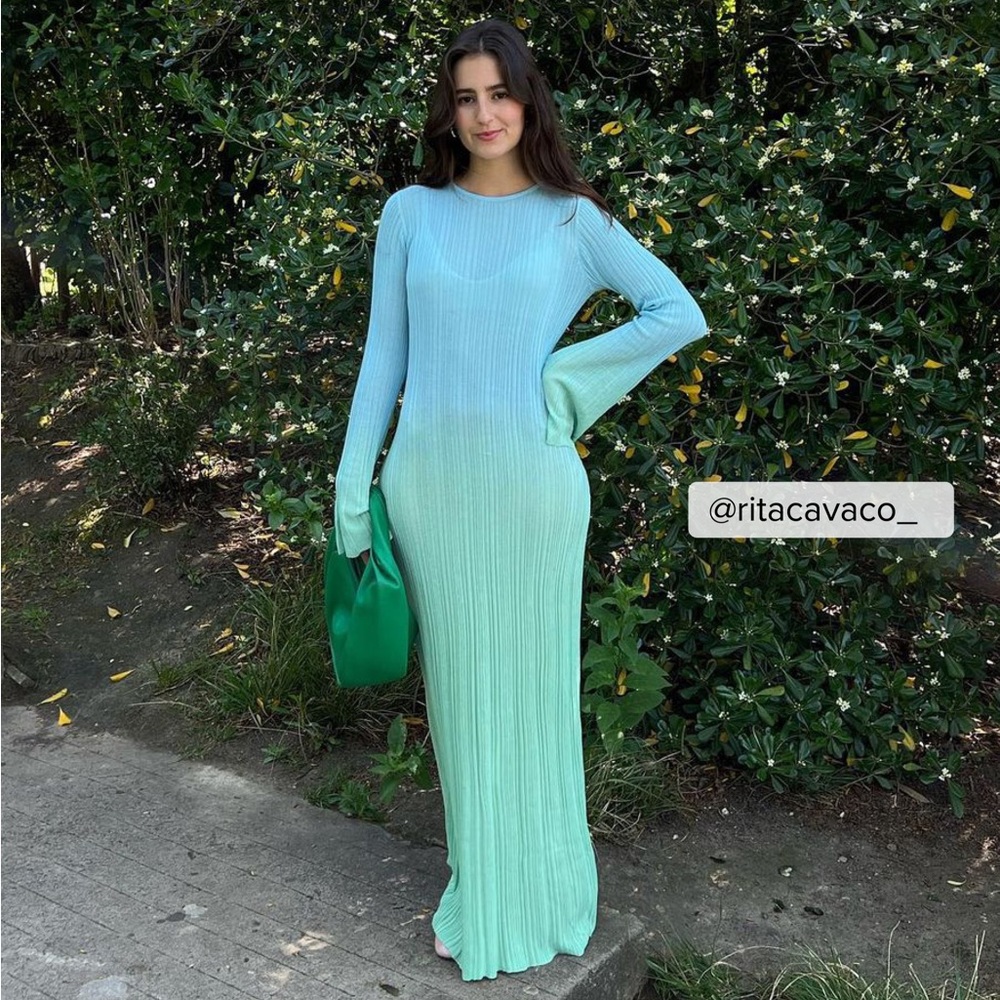NA-KD Fine Knitted Ombré Maxi Dress